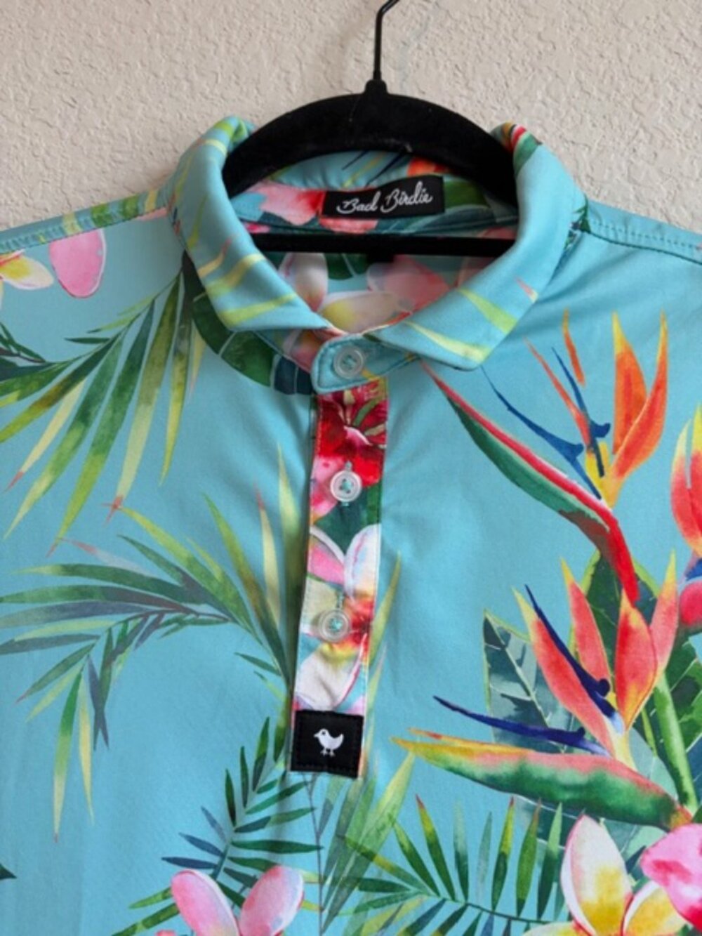Bad Birdie Women's Tropical Short Sleeve Golf Polo Size Large Outdoors PGA Tour - Picture 4 of 10